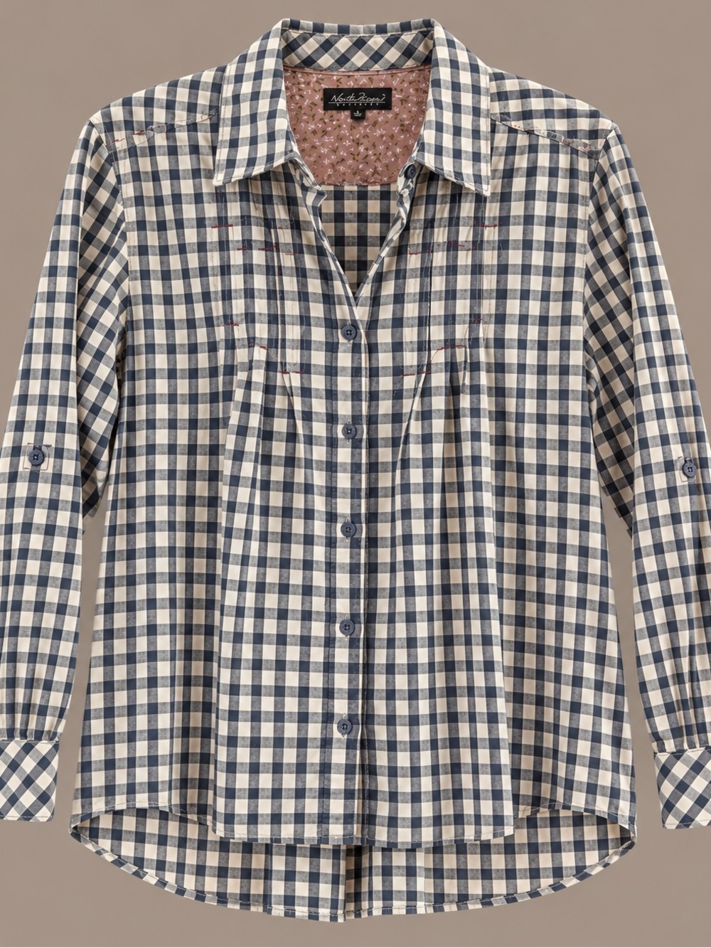Nautica Blue & White Gingham Button-Down Shirt